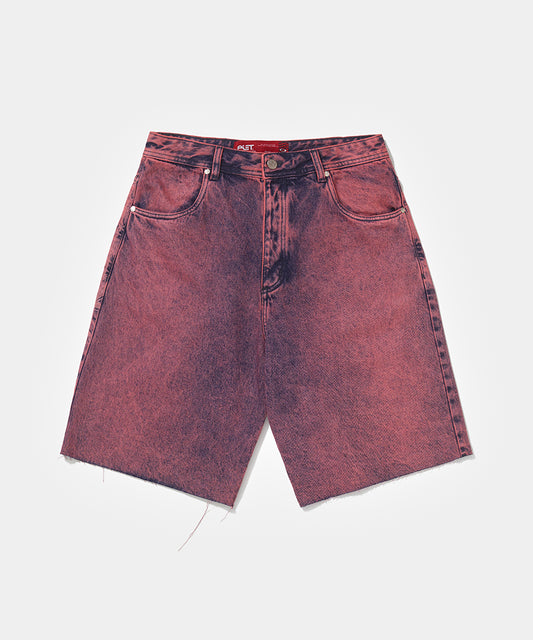 Distressed Denim Shorts - Violet