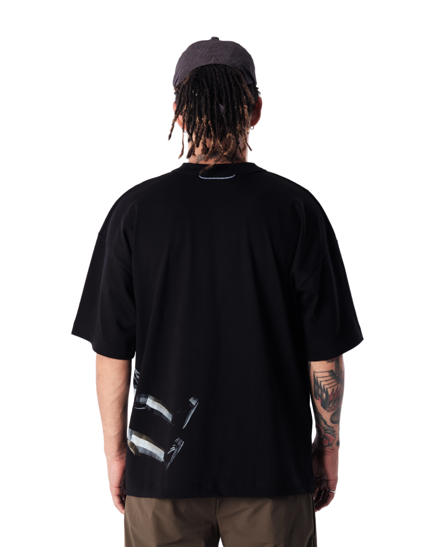 CAMISETA QC DOWN ROBOT BOXY PRETO