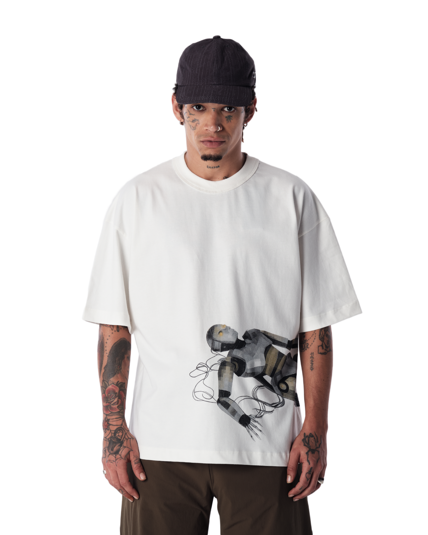 CAMISETA QC DOWN ROBOT BOXY OFF-WHITE