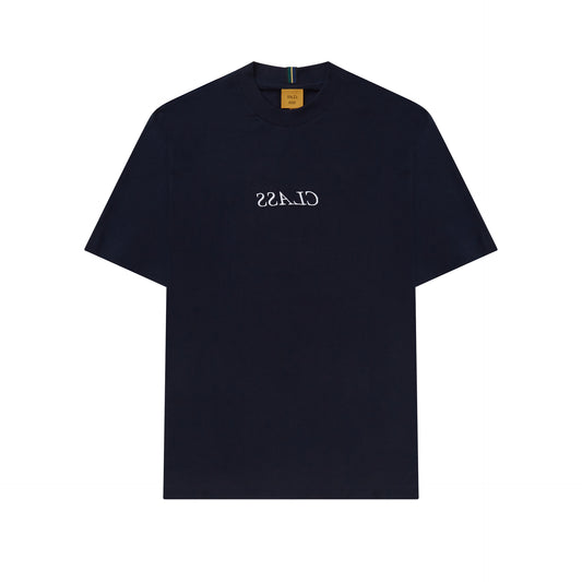 T-SHIRT "CLASS INVERSO" NAVY - BORDADO BRANCO