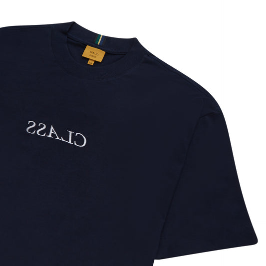 T-SHIRT "CLASS INVERSO" NAVY - BORDADO BRANCO