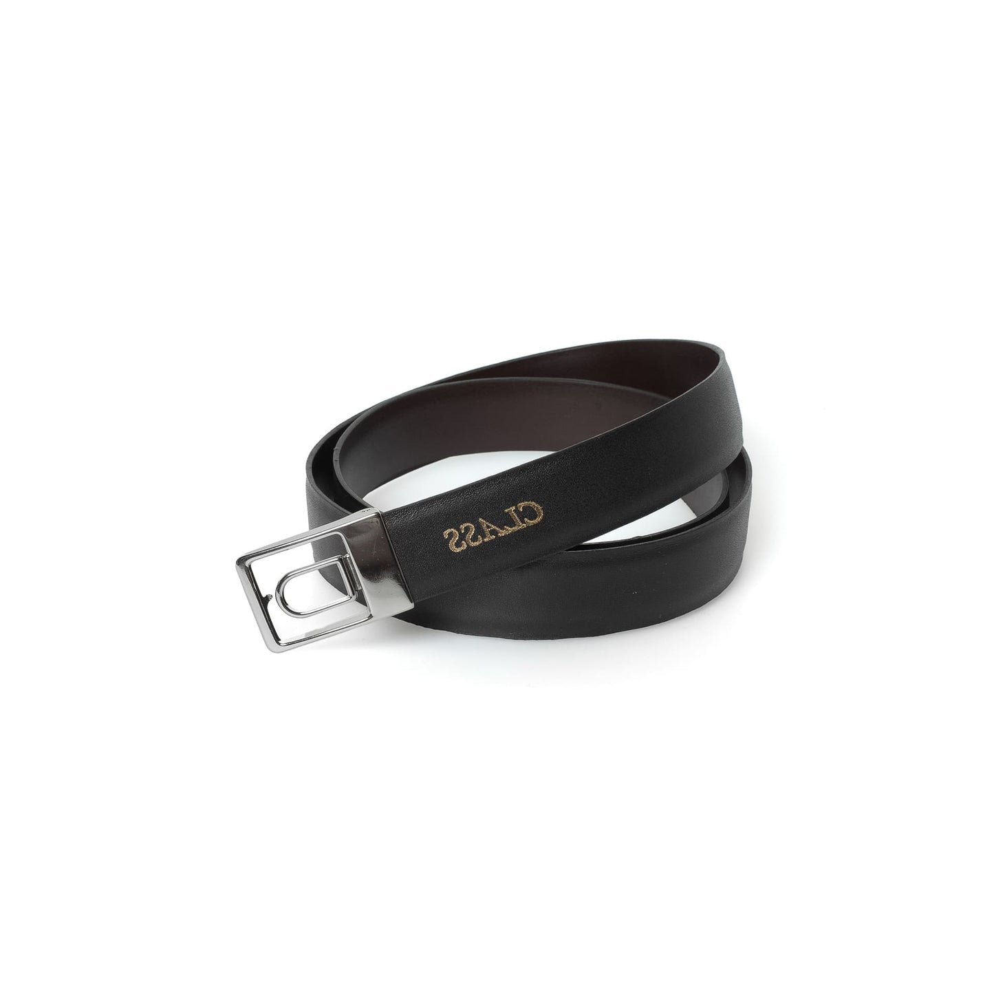 LEATHER BELT "CLASS INVERSO" BLACK