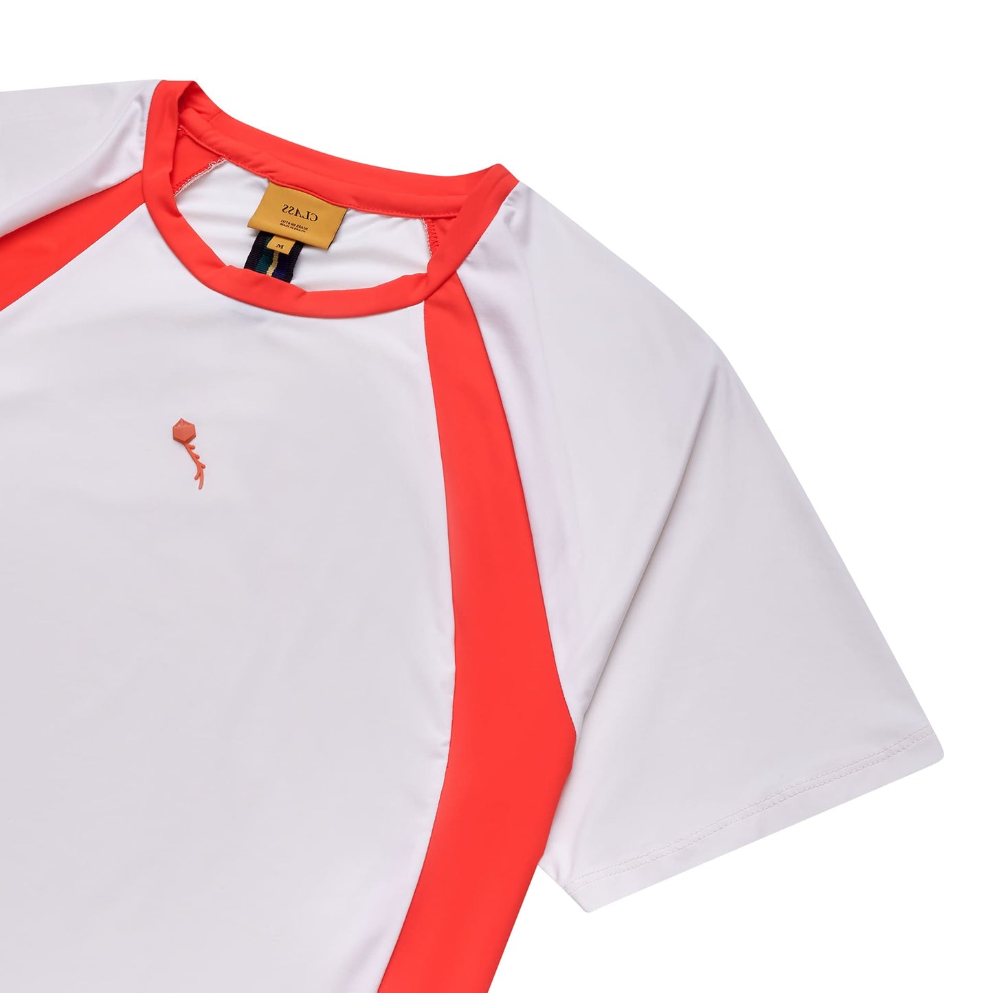 SPORT T-SHIRT CLASS "PIPA 3D" OFF WHITE & ORANGE