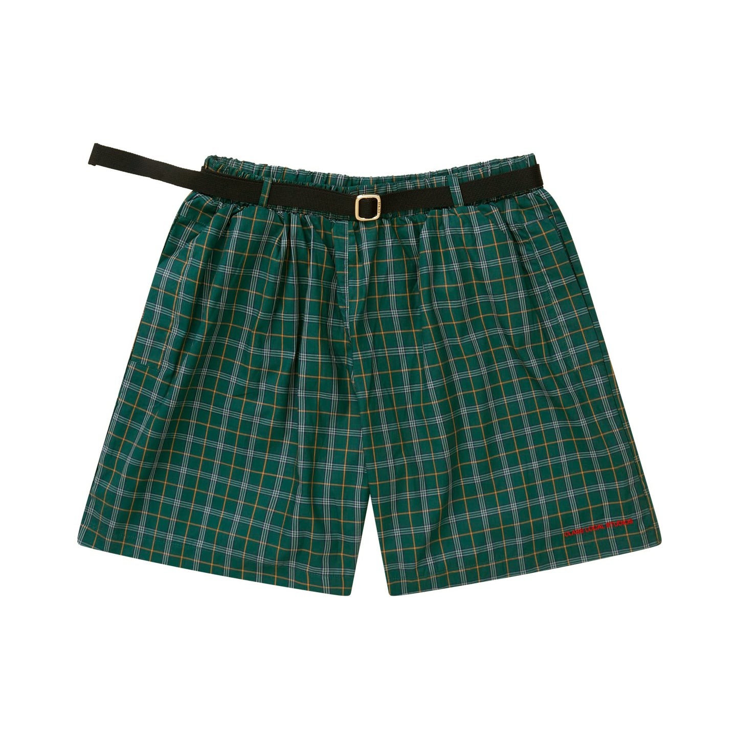 SHORTS "CLASS LOCAL STUDIOS" PLAID GREEN