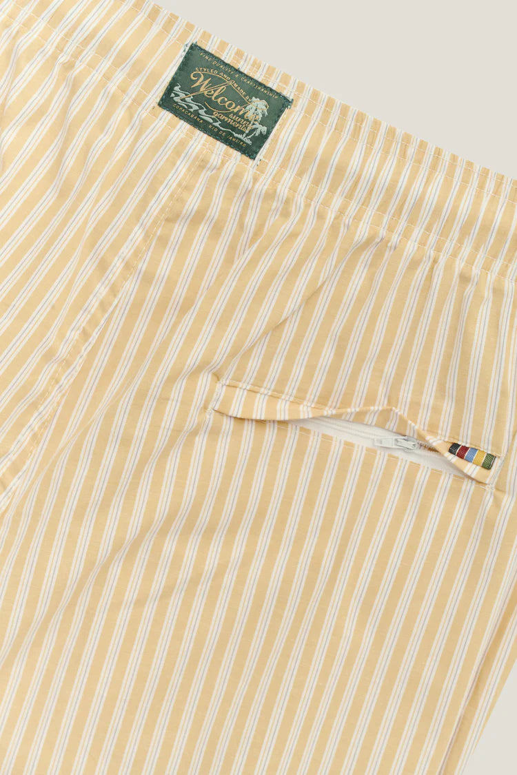 Boxer Short - Listrado Amarelo e Branco