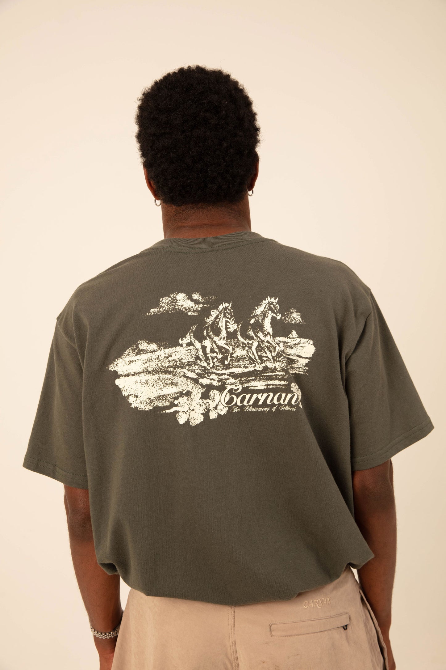 Horses Classic T-shirt - Dark Green