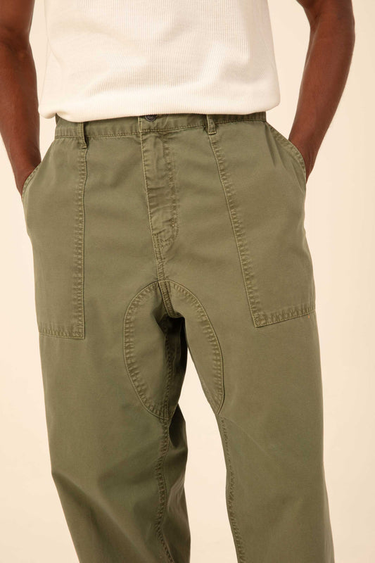 Green Washed Twill Pants