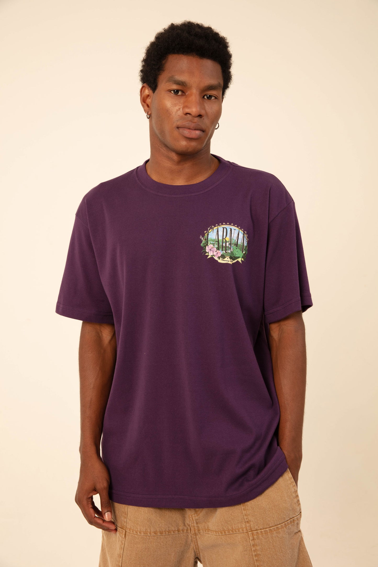 Iguana Heavy T-shirt - Purple