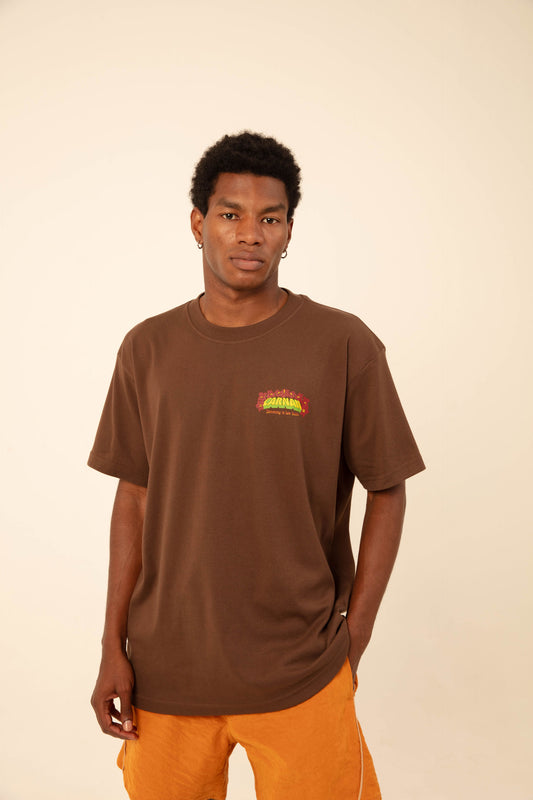 Tropical Heavy T-shirt - Brown