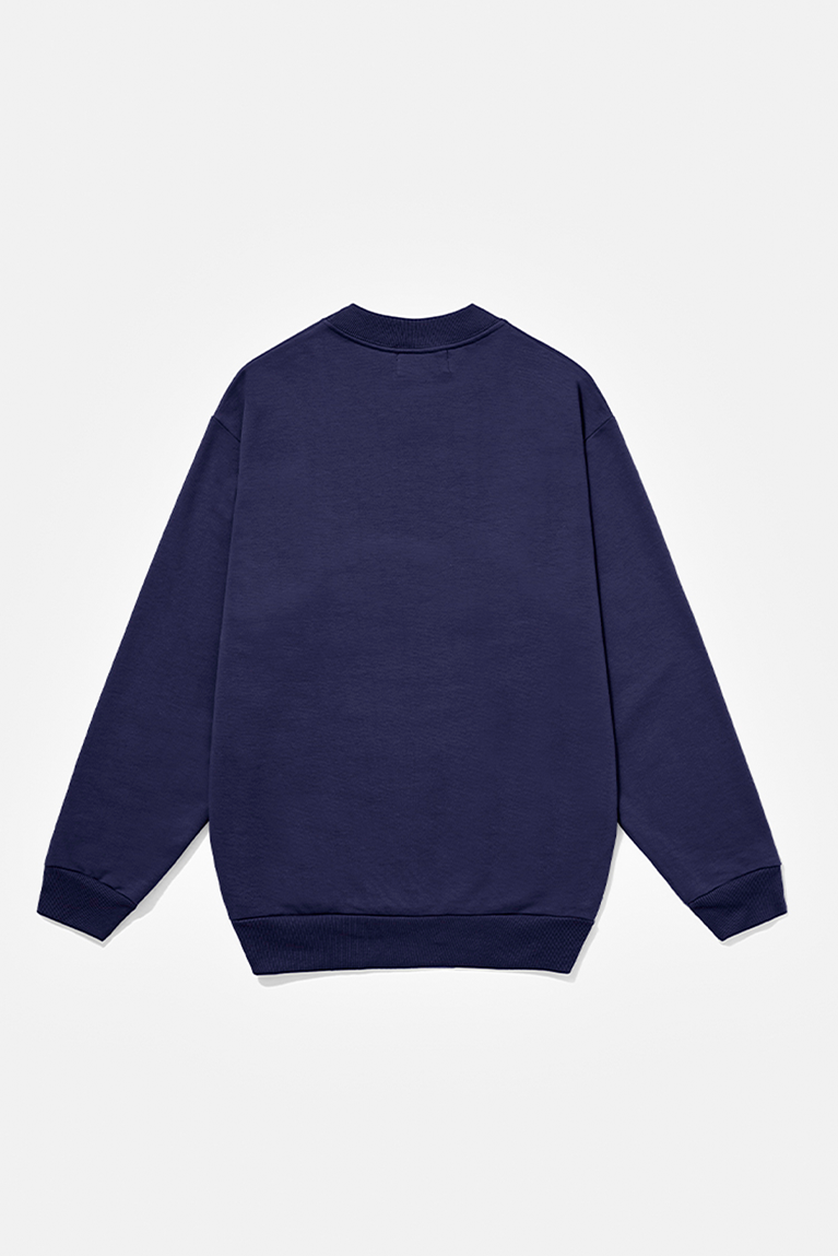 Embroided Navy Sweatshirt