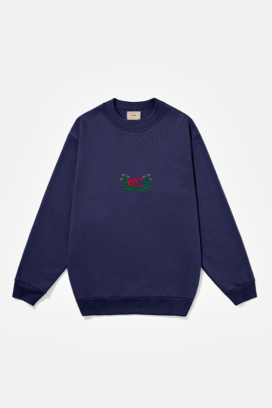 Embroided Navy Sweatshirt