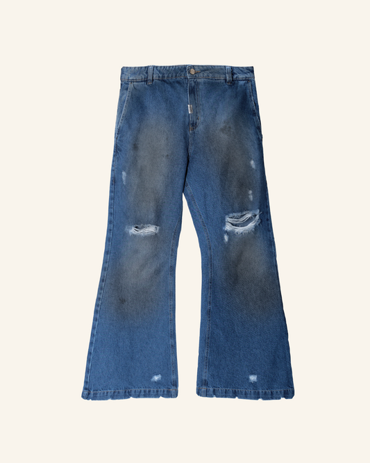 CALÇA DENIM FLARE AZUL