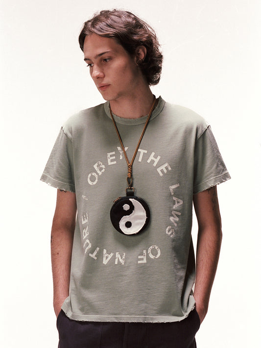 I Obey Fitted Tee - Light Olive