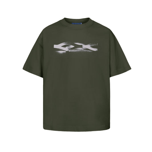 CAMISETA QC STENCIL BOXY VERDE