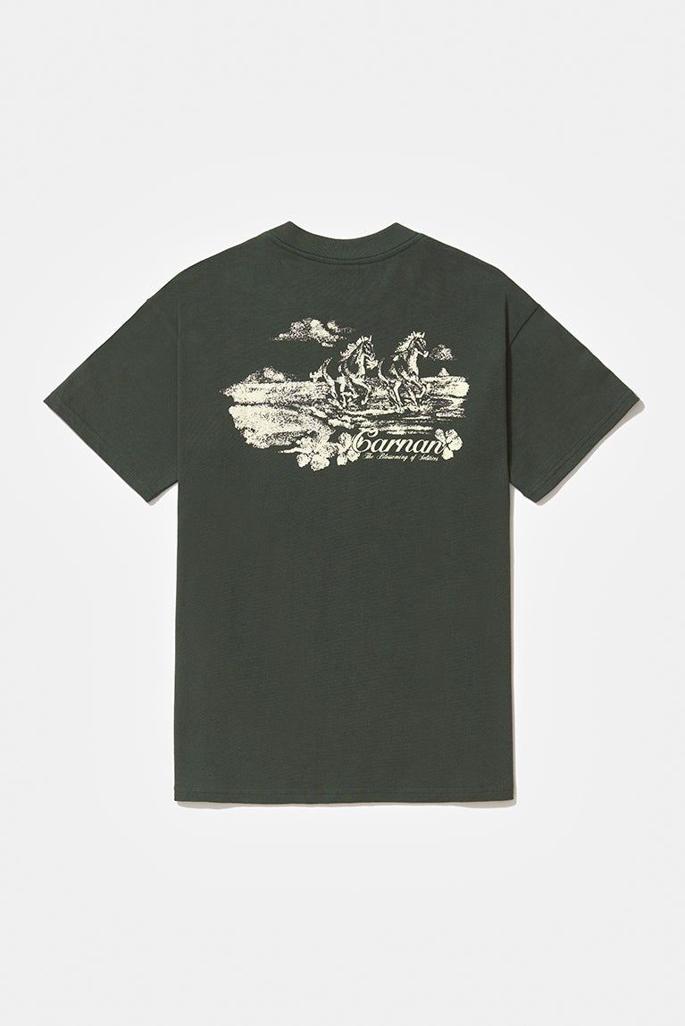 Horses Classic T-shirt - Dark Green