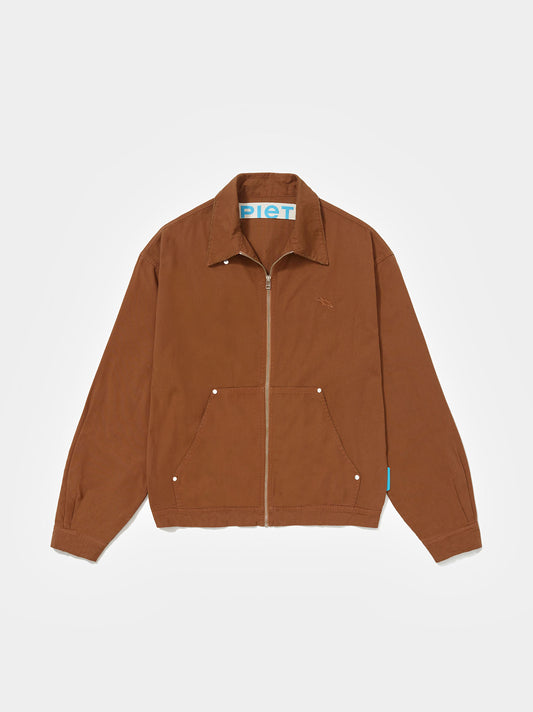 Distressed Worker Jacket - Brown